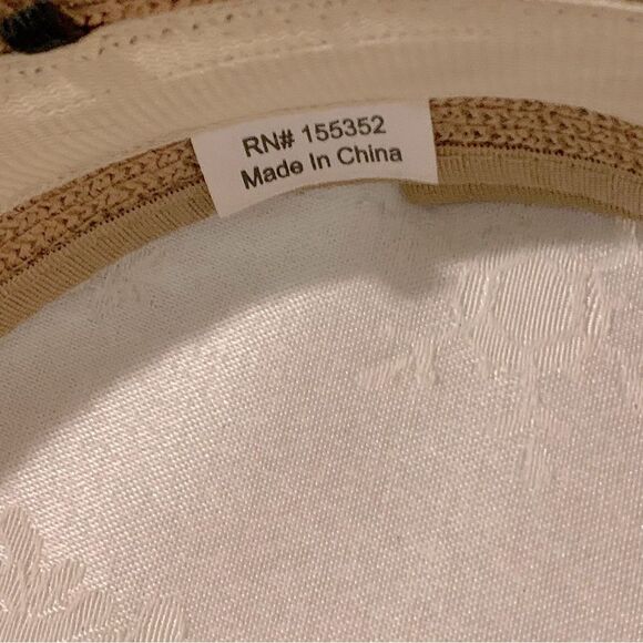 Simplicity Hat Tan Wide-Brimmed Neck Strap Adj One Size NWT Gorgeous - Picture 8 of 9